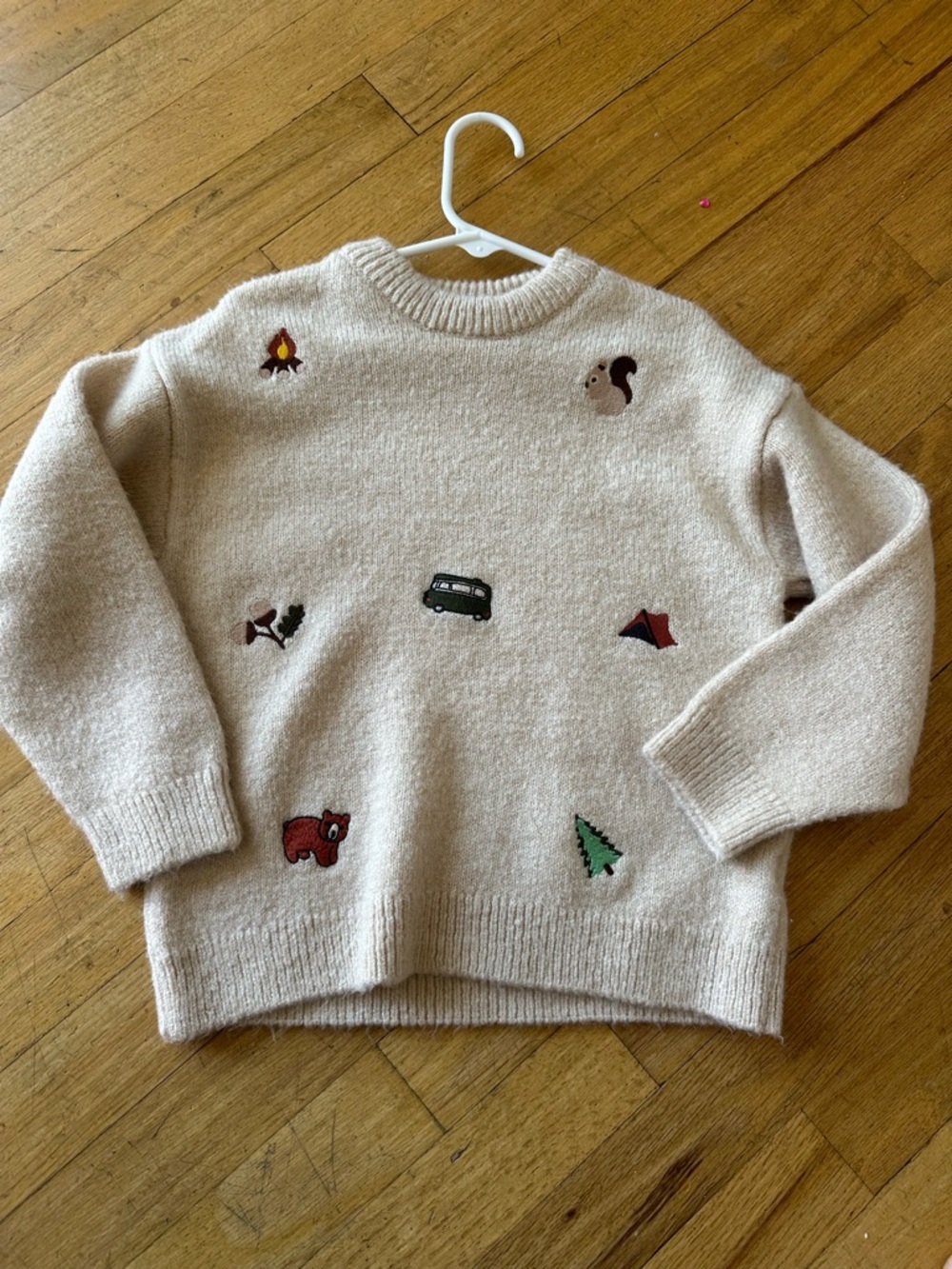 Zara Camping embroidered Sweater size 3/4